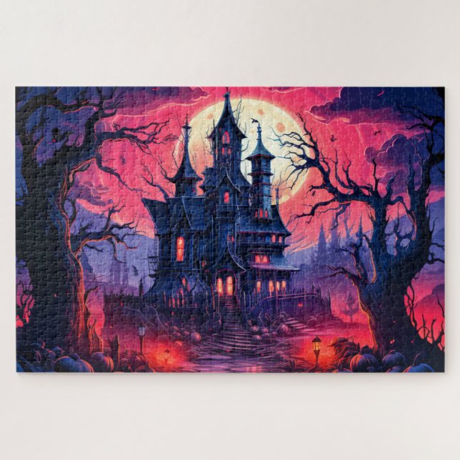 Dreadful Haunted Mansion After Dark Jigsaw Puzzle (Horizontal)