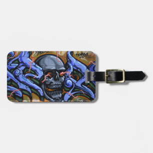 Dreadful Skull With Burning Eyes Luggage Tag