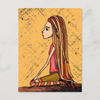 dreadlock-girl postcard