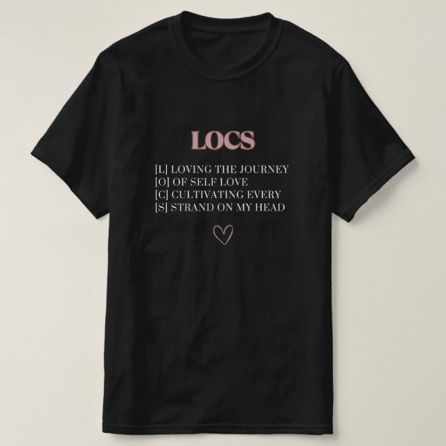 Dreadlock Journey Loc's Definition Custom Tee (Design Front)