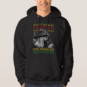 Dreadlock Rastaman Ethiopian Flag Rastafarian Sayi Hoodie