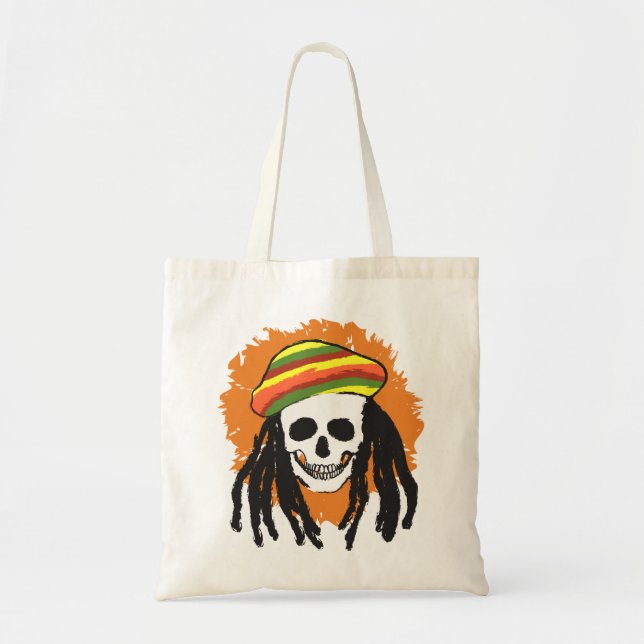 Dreadlock skull tote bag (Front)