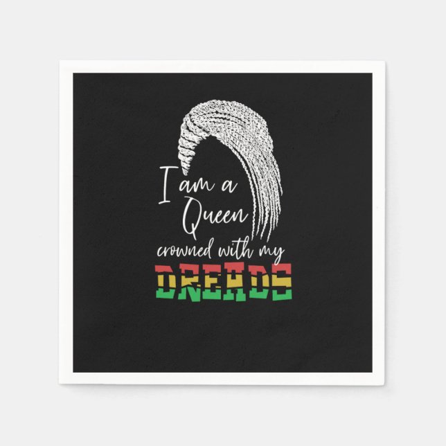 Dreadlocks Rasta Locs Rastafari Napkin (Front)