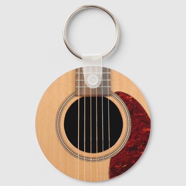 Dreadnought Acoustic 6 String Guitar Keychain (Front)