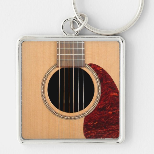 Dreadnought Acoustic 6 String Guitar Keychain (Front)