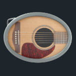 Dreadnought Acoustic 6 String Guitar Oval Belt Buckle<br><div class="desc">Dreadnought Acoustic 6 String Guitar</div>