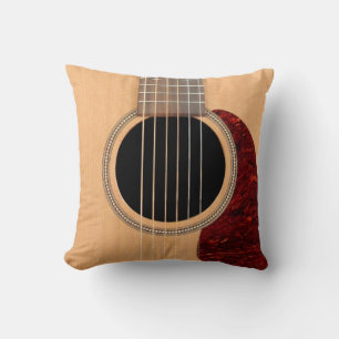 Dreadnought Acoustic 6 String Guitar Throw Pillow