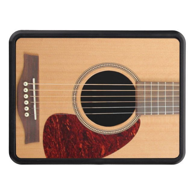 Dreadnought Acoustic 6 String Guitar Trailer Hitch Cover (Front)