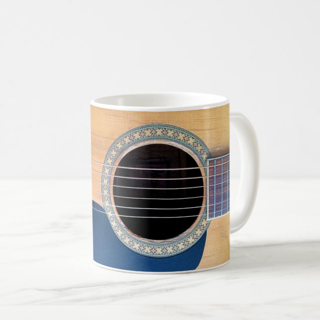 Dreadnought Acoustic Guitar Coffee Mug (Front Right)