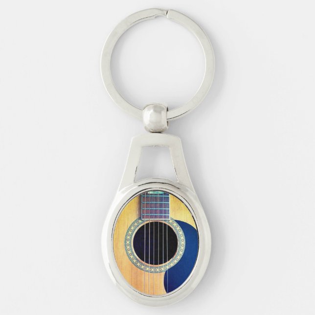 Dreadnought Acoustic Guitar Keychain (Front)