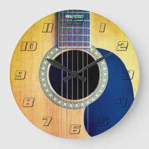 Dreadnought Acoustic Guitar Large Clock