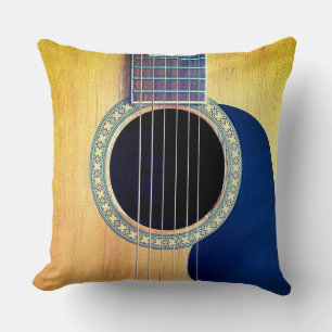 Dreadnought Acoustic Guitar Throw Pillow