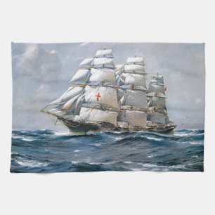 Dreadnought Sailing Clipper Kitchen Towel