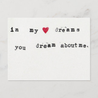 dream about me postcard