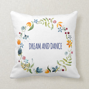 Dream and dance throw pillow