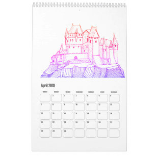 Dream and travel around cities calendar