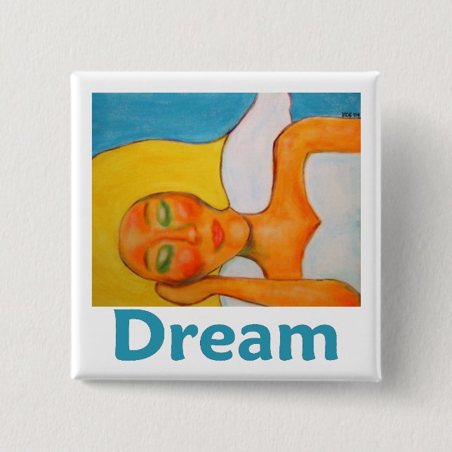 Dream Angel Art 2 Inch Square Button (Front)