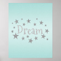 Dream Aqua with Silver Glitter