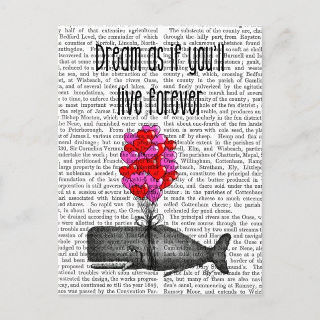 Dream As If You'll Live Forever Postcard (Front)