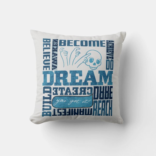 Dream - ASL Design Throw Pillow (Front)