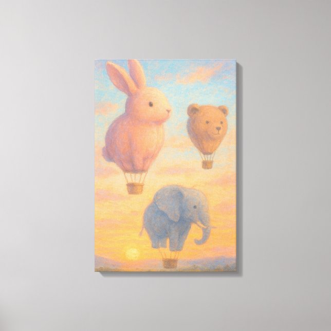 Dream Balloons at Sunrise Canvas Print (Front)