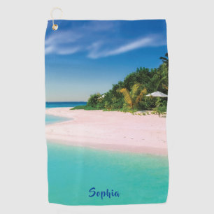 Dream Beach  (personalized name)   Golf Towel
