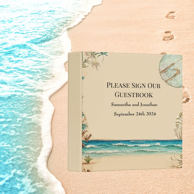 Dream Beach Themed Wedding Guest Book Binder (Creator Uploaded)