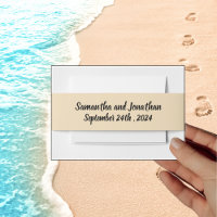 Dream Beach Themed Wedding Invitation Belly Band