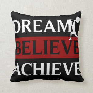 Dream Believe Achieve American MoJo Pillow
