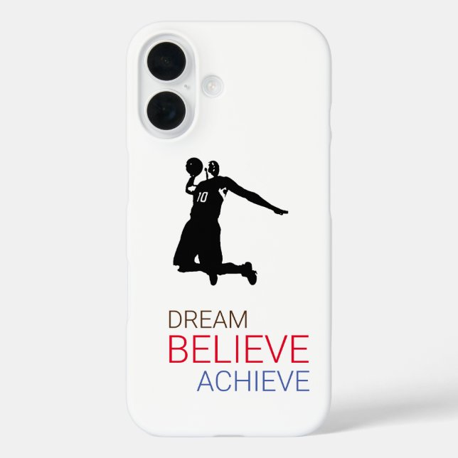 Dream Believe Achieve Basketball Case-Mate iPhone Case (Back)
