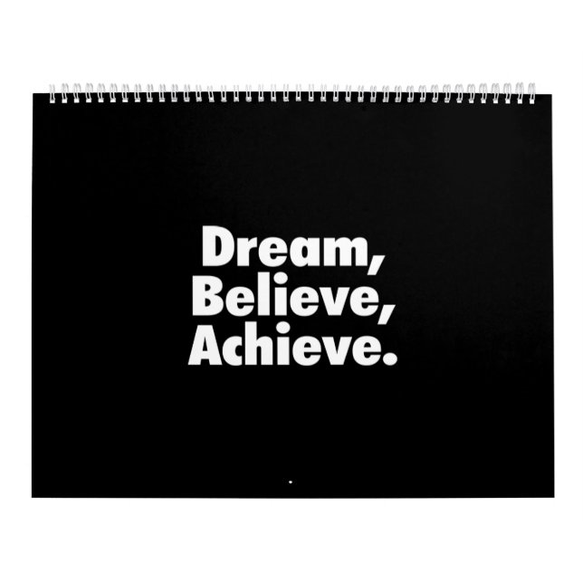 dream believe achieve calendar (Cover)