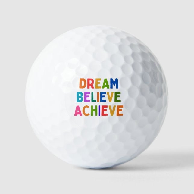 DREAM BELIEVE ACHIEVE GOLF BALLS (Front)