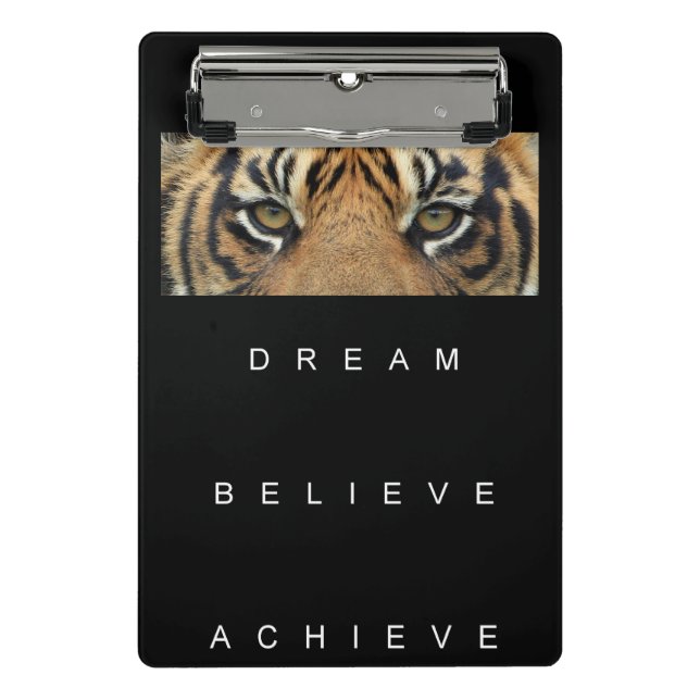 Dream Believe Achieve Motivational Inspirational Mini Clipboard (Front)