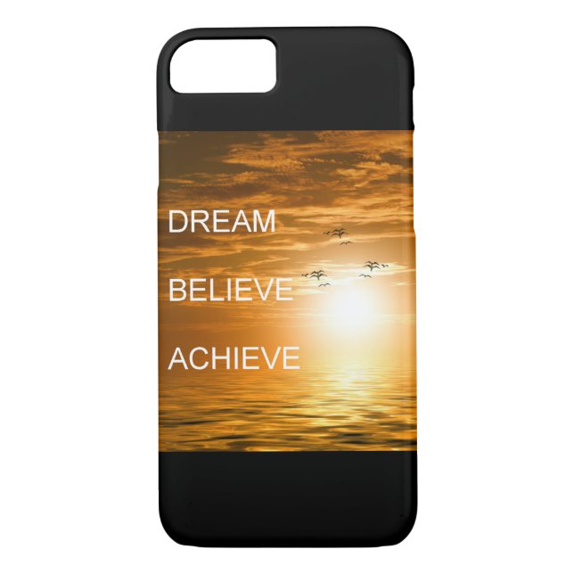 dream believe achieve motivational quote Case-Mate iPhone case (Back)