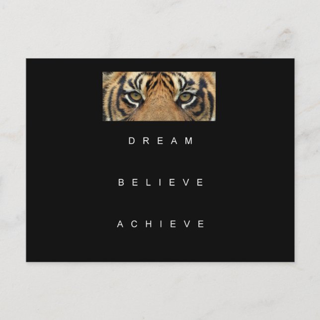 dream believe achieve motivational quote postcard (Front)