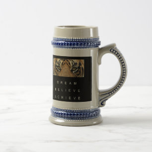 Dream Believe Achieve Motivational Quote Template Beer Stein