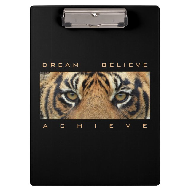 Dream Believe Achieve Motivational Quote Template Clipboard (Front)
