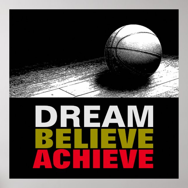 Dream Believe Achieve Pop Art Poster (Devant)