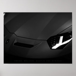 Dream, Believe, Hustle and Achieve Motivational Poster