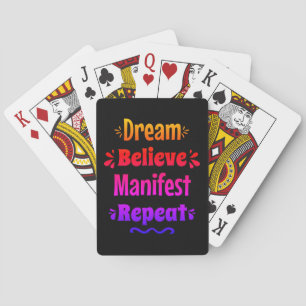 Dream Believe Manifest Repeat  - Inspirational Playing Cards