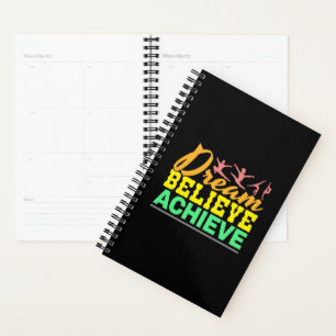 Dream Believe Quote - Women's Gymnastics Planner