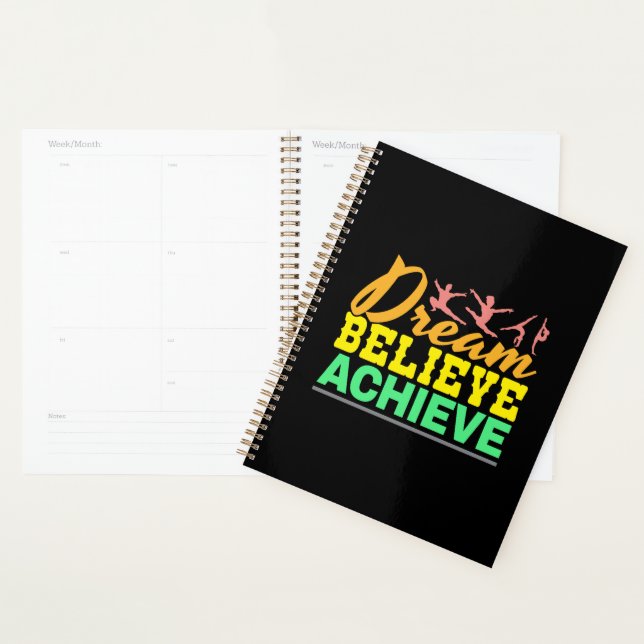 Dream Believe Quote - Women's Gymnastics  Planner (Display)