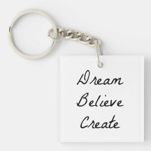 Dream Believe Repeat Keychain