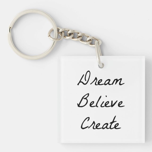 Dream Believe Repeat Keychain (Front)