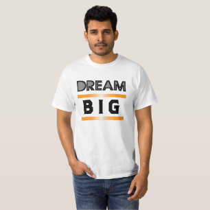 Dream Big Abstract Orange Horizontal Banner T-Shirt