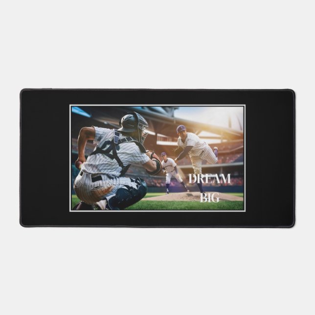 Dream Big Baseball Bureau Mat (Recto)