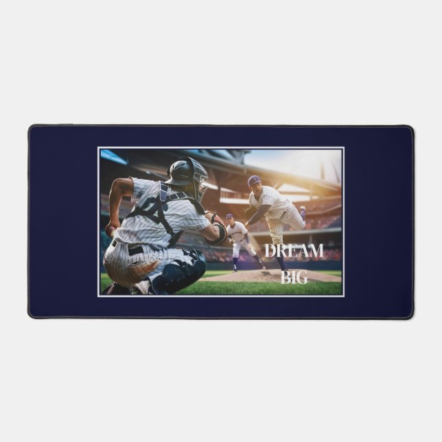 Dream Big Baseball Desk Mat (Front)