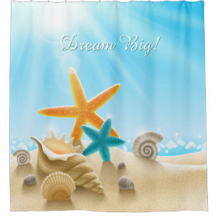 Dream Big - Beach scene with starfish & seashells
