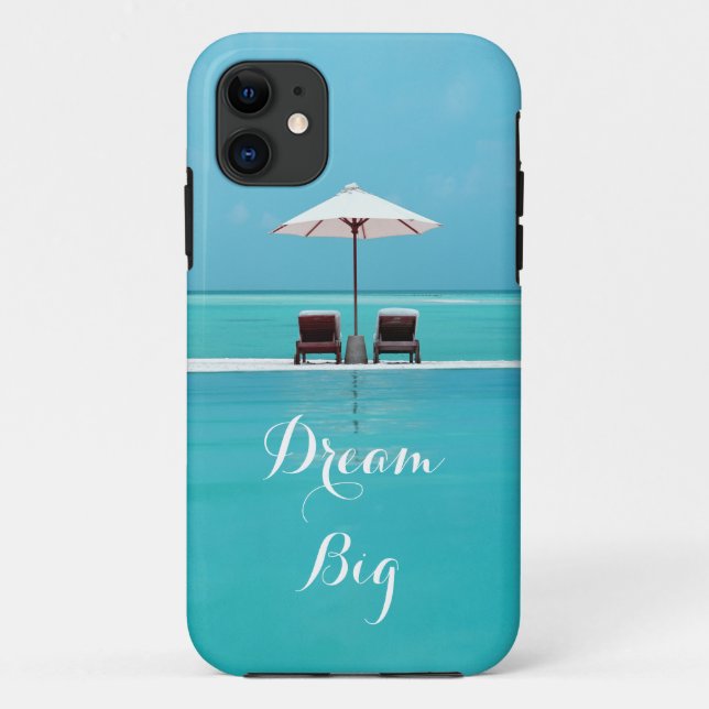 Dream Big Beautiful Blue Sky and Beach Pattern Case-Mate iPhone Case (Back)