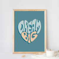 Dream Big: Blue Heart of Success